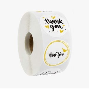 📦BUNDLE & SAVE📦 500 Black & Yellow Small Business Thank You Stickers